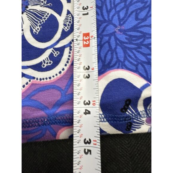 NWT T by Talbots Cotton Blend Terry Dress Blue Floral Print L Petite Spring - Picture 9 of 11